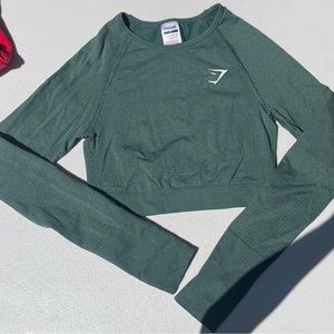 Gym shark long sleeve crop athletic top